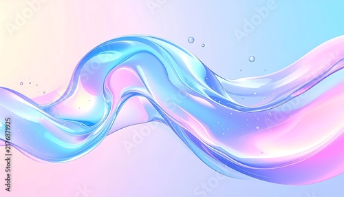 Abstract digital art with flowing colorful waves and gradients.