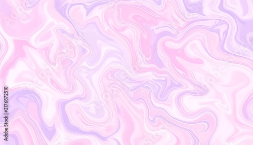 Pink and white abstract swirling fluid texture background.