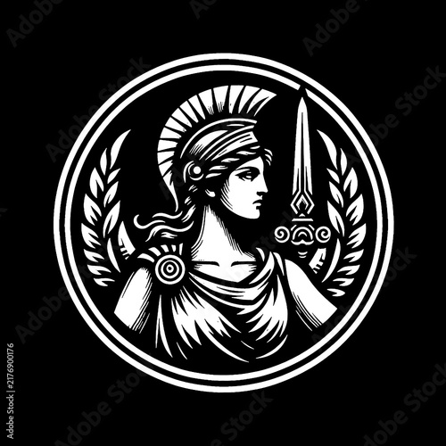 vector image of a women warrior