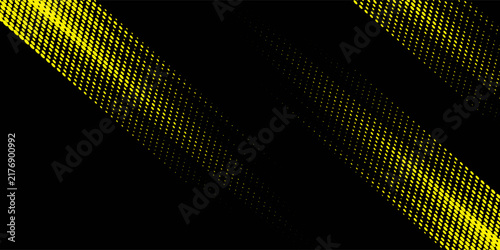 Halftone yellow dots pattern and black gradient grunge texture background. Dotted line comic sport style vector illustration.