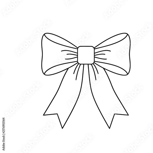Fototapeta Simple bow outline