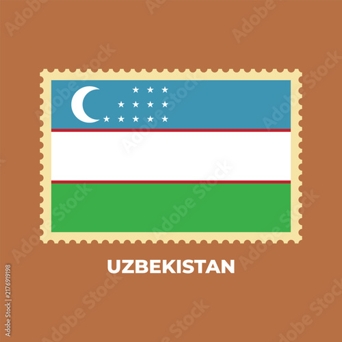National Flag of Uzbekistan Illustration Design
