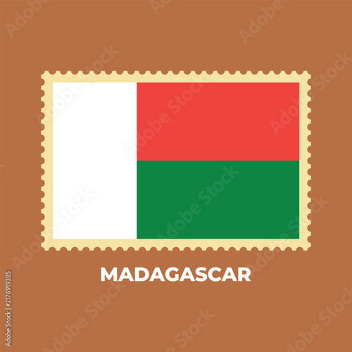 National flag of Madagascar illustration design