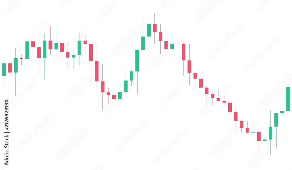 Obraz premium Detailed candlestick chart illustrating a significant downward market trend with minor fluctuations, isolated on transparent background, perfect for financial analysis and investment presentations.