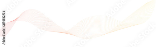 Canvas Print Colorful abstract gradient wave ribbon with flowing curved lines and smooth blen