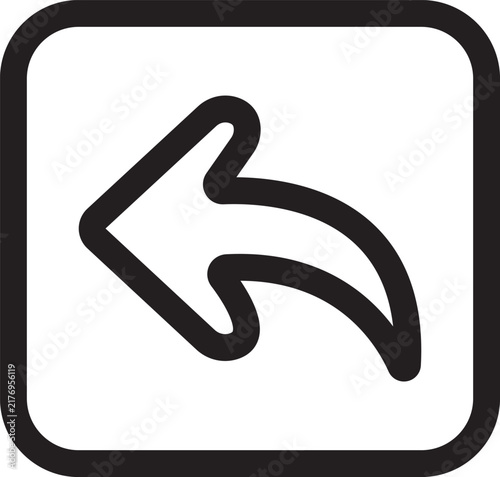 Enter and Right Arrow Outline Symbol