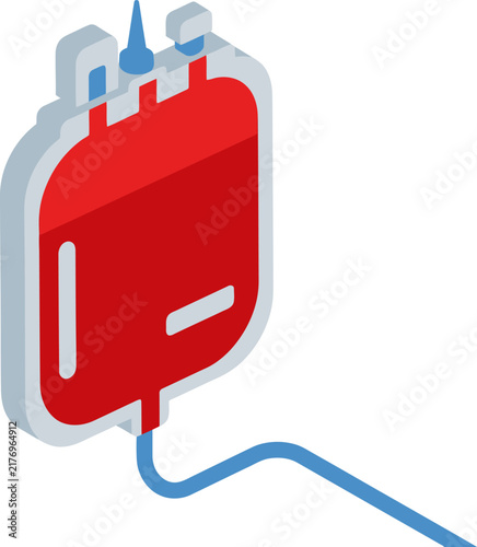 Blood Bag Icon - Medical Donation, Healthcare, Transfusion, Health