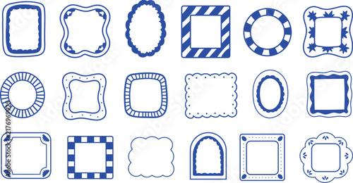 Hand Drawn Decorative Frames and Borders Vector Set