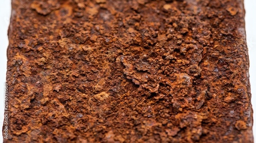 Rough macro texture of old rusted steel metal plate corroded iron surface.