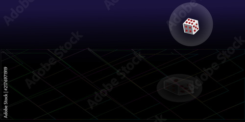 Dice background vector. Suitable for backgrounds, banners, and posters.