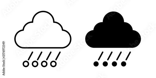 Konstfotografi Hail Icon represents severe weather, ice pellets, storms, rainfall, climate conditions, and natural weather hazards