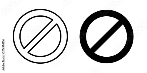 Quadro su tela Forbidden Icon represents prohibition, restricted access, banned actions, safety rules, denial, and unavailable activities