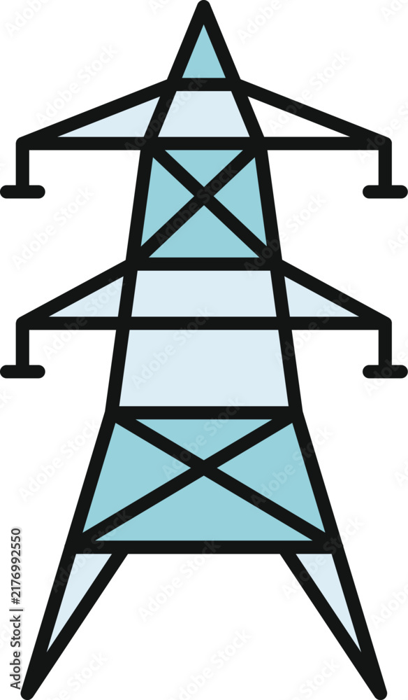 Fototapeta premium Transmission tower icon representing electric power distribution