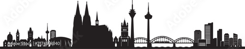 Skyline silhouette of cologne city