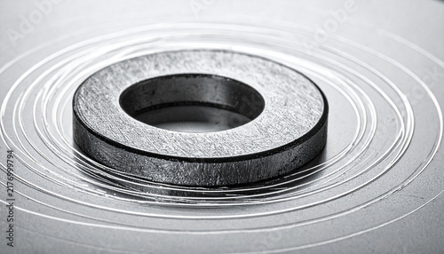 Tapety artystyczne Magnetic Ring on Textured Surface