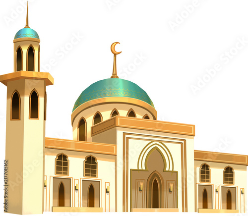 Fotografía Indonesian Pesantren Mosque Building Illustration