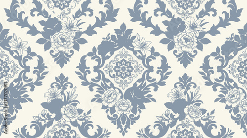 Foto Elegant Damask Floral Pattern