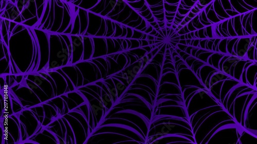 Spooky spider web halloween background in purple, eerie horror theme with intricate cobweb pattern, festive seasonal vector illustration for halloween decorations, wrapping paper, wallpaper, textiles,