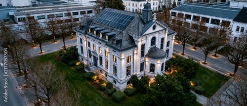 Elegant Historic Villa at Dusk