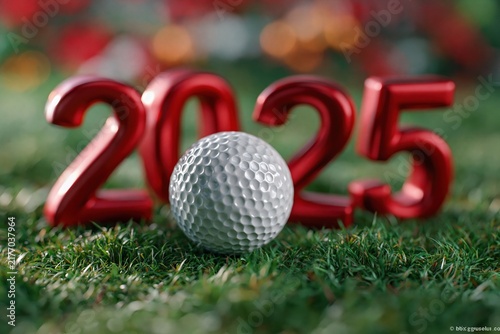 New Year 2025 Golf Celebration Concept