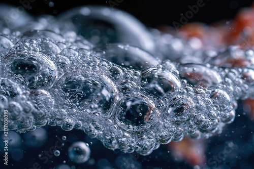 Bubbles Rising in Clear Water