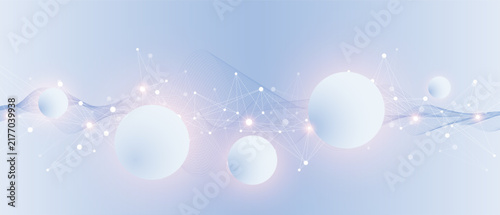 Global network connection concept. Social network communication in the global business. Big data visualization. Internet technology. Vector illustration.