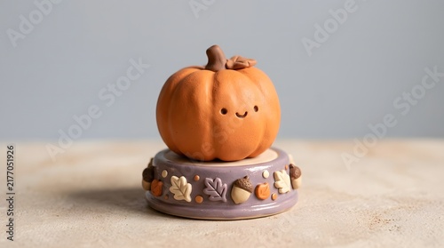 A charming and delightful halloween pumpkin display showcasing the spirit of autumn and the joy of spooky season celebrations with a whimsical