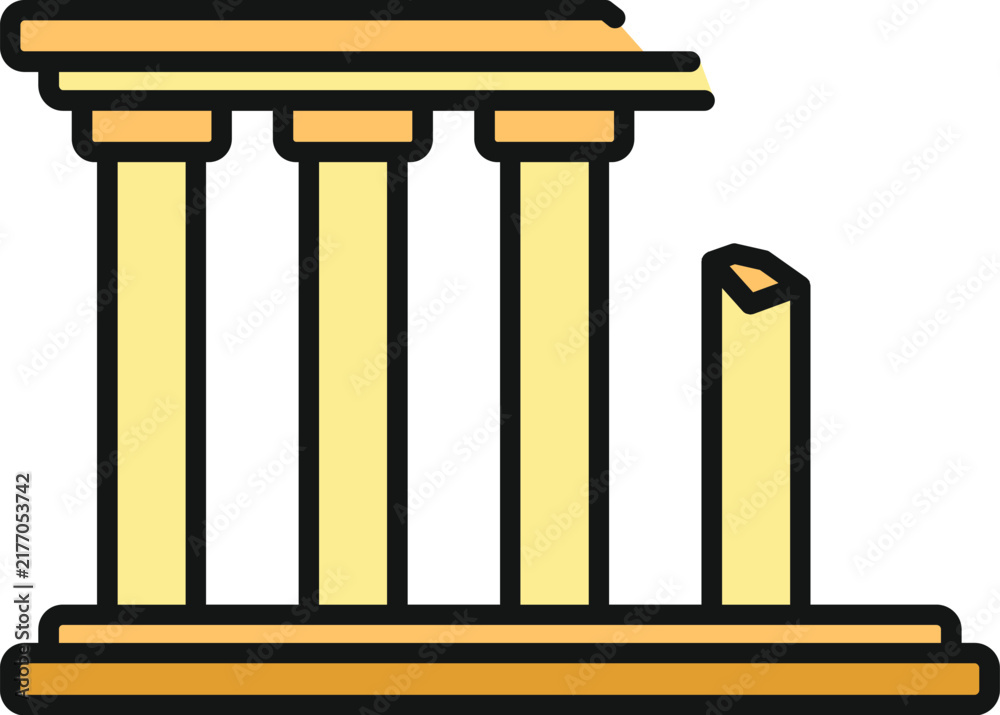 Naklejka premium Ancient greek temple design symbolizing history, architecture, and heritage
