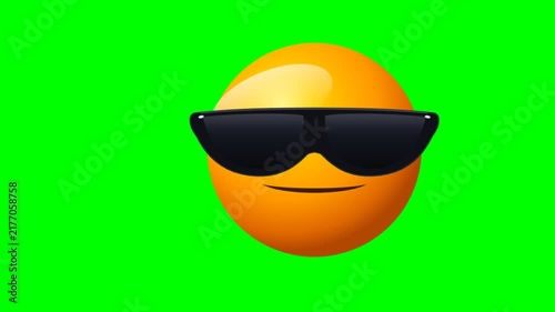Cool Yellow Sphere Character Wearing Sunglasses Against Bright Backdrop