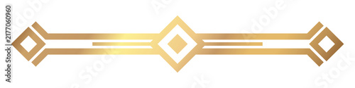 Bild auf Leinwand Art deco gold geometric border vector