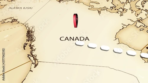 India to Canada Travel Route Map Asia North America Journey