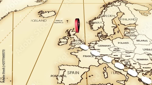 UAE to UK Travel Route Map Middle East Europe Journey