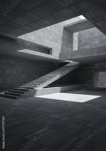 Modern Architectural Monochrome Interior