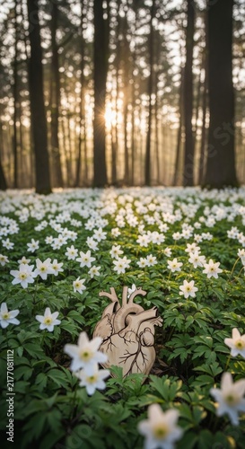 Heart of Nature: Blossoming Serenity