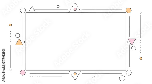 Minimalist Geometric Frame with Abstract Shapes and Lines.