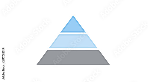 Three Layered Pyramid Chart Graphic.
