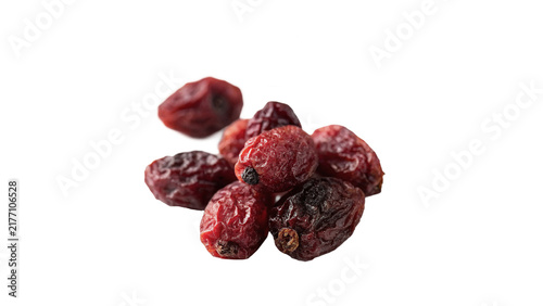 Obraz na płótnie Pile of dry red goji berries isolated on transparent background for organic healthy nutrition vegan superfood packaging
