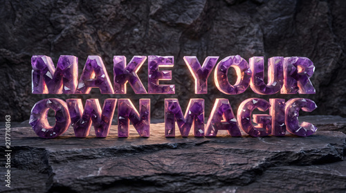 Make Your Own Magic Amethyst Crystal 3D Typography