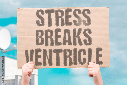 Bild auf Leinwand "Stress breaks ventricle" Emotional stress can cause ventricular stunning