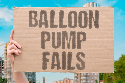 Bild auf Leinwand "Balloon pump fails" Apical ballooning leads to ventricular dysfunction