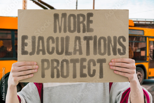 Obraz na plátně "More ejaculations protect" More ejaculations yield greater protection