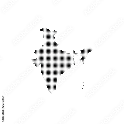 india dotted map vector silhouette asian geography digital graphic template