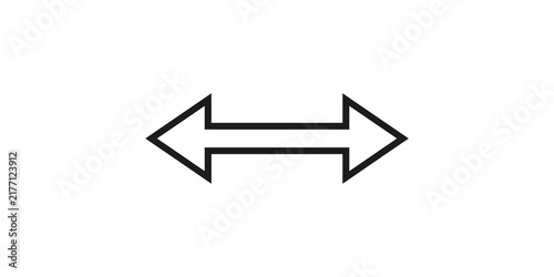 Konstfotografi Horizontal bidirectional arrow icon for direction indicator and navigation UI design