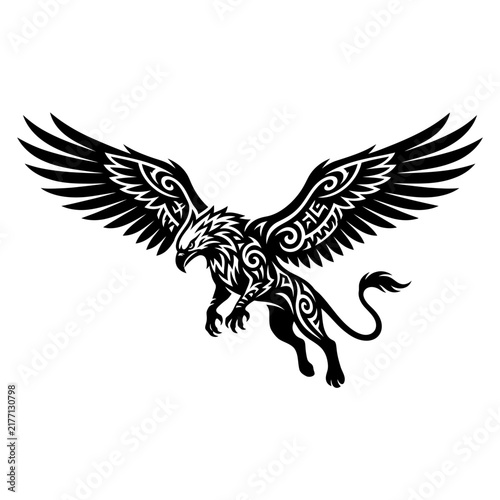 Mythical Griffin Tattoo Design