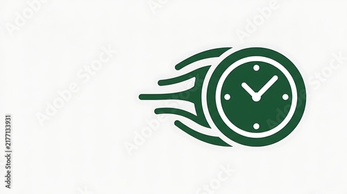 Fast Clock Icon Minimalist Graphic