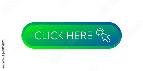 Click here - green button - vector illustration