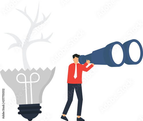 Obraz na płótnie empty space, conceptual illustration, searching target, opportunity scouting, foresight planning, vision quest, business development