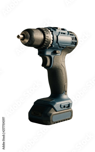 Obraz na płótnie Cordless Electric Drill Driver with on transparent background