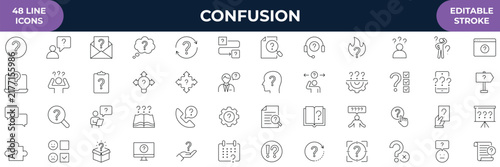 Foto Confusion icon set
