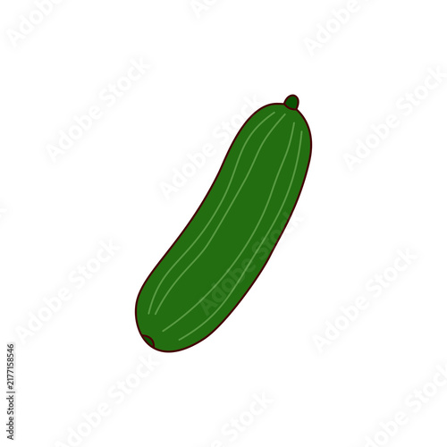 cucumber isolated on white